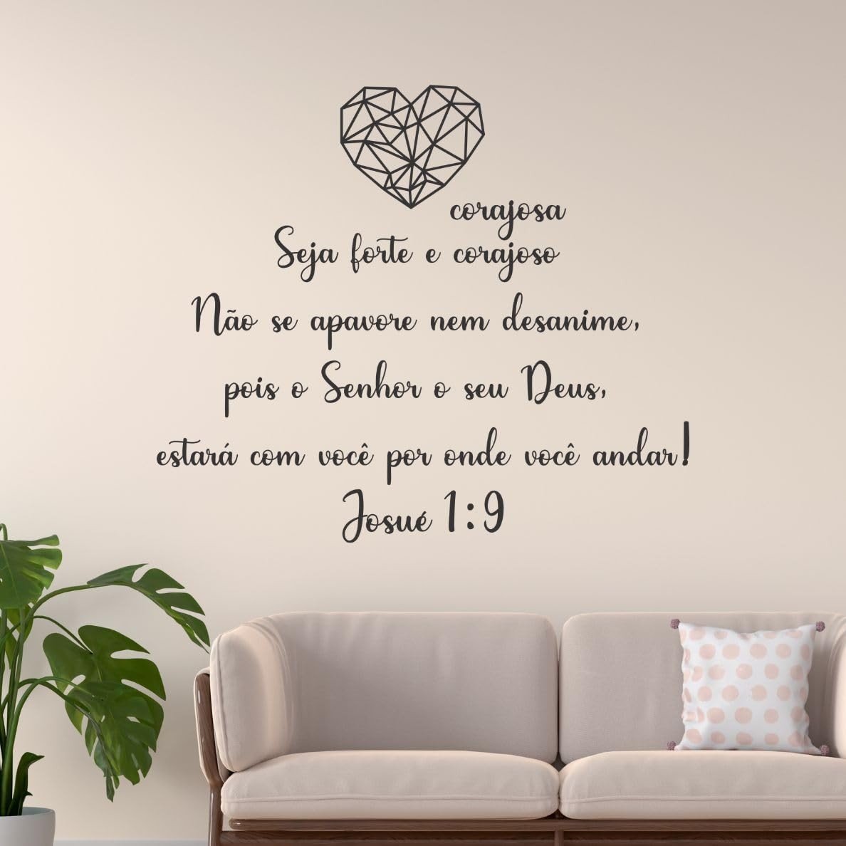 Frase Decorativa Isaias 1:9 - Placa MDF com Letras Pretas para Sala e Quarto