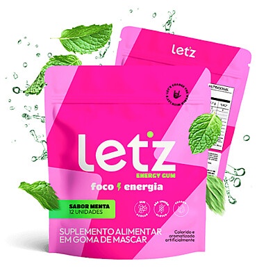 Letz Gum: Chiclete Energético com Cafeína
