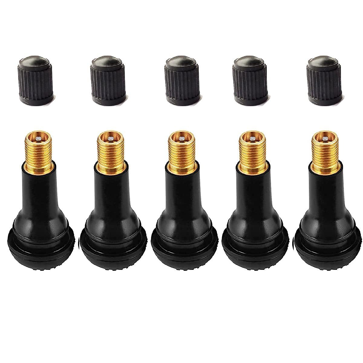 Kit 5 Válvulas TR-414 Borracha Pneu Carro Aro 13-24 Liga Leve Ferro