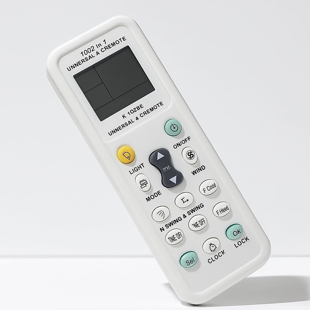 Controle Remoto Universal para Ar-Condicionado – Compatível com LG, Samsung, Consul, Philco, Springer e Electrolux – Display LCD com Temperatura, Fácil Configuração