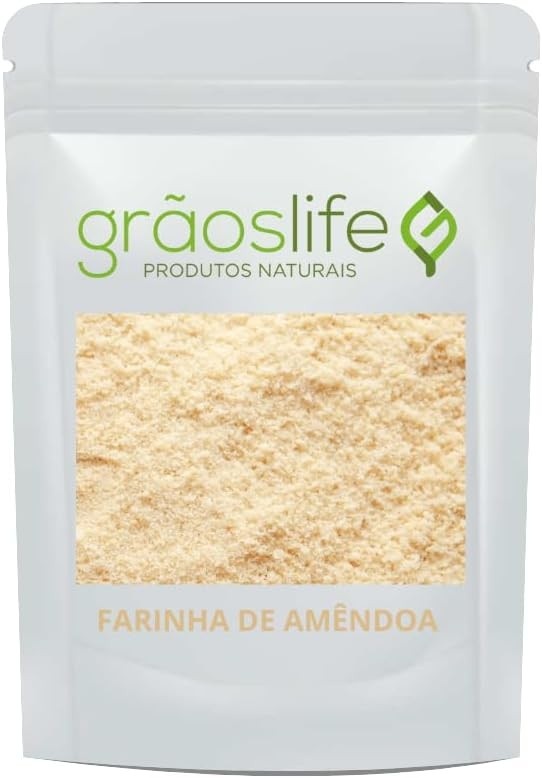 Farinha de Amêndoas Pura Importada 500gr - Grãos Life