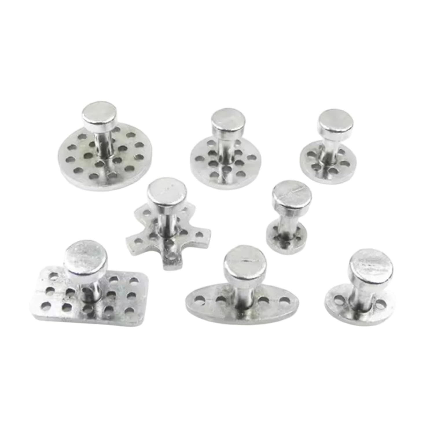 Kit 8 Puxadores de Liga de Alumínio para Reparo de Amassados Automotivos - Ferramenta Profissional Sem Pintura