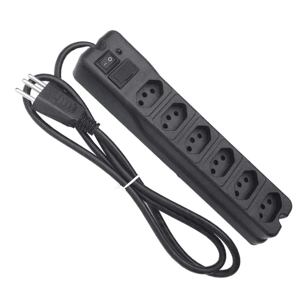 Régua Extensora Drap 6 Tomadas Universal com Chave Liga/Desliga - Organize sua Energia!