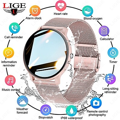 LIGE IP68: Smartwatch Completo para Atividade e Saúde