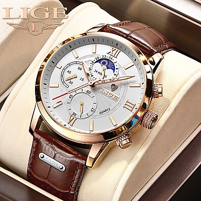 LIGE: Relógio Masculino Esportivo e Elegante