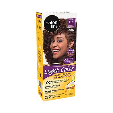 Light Color 7.7: Marrom Dourado Salon Line