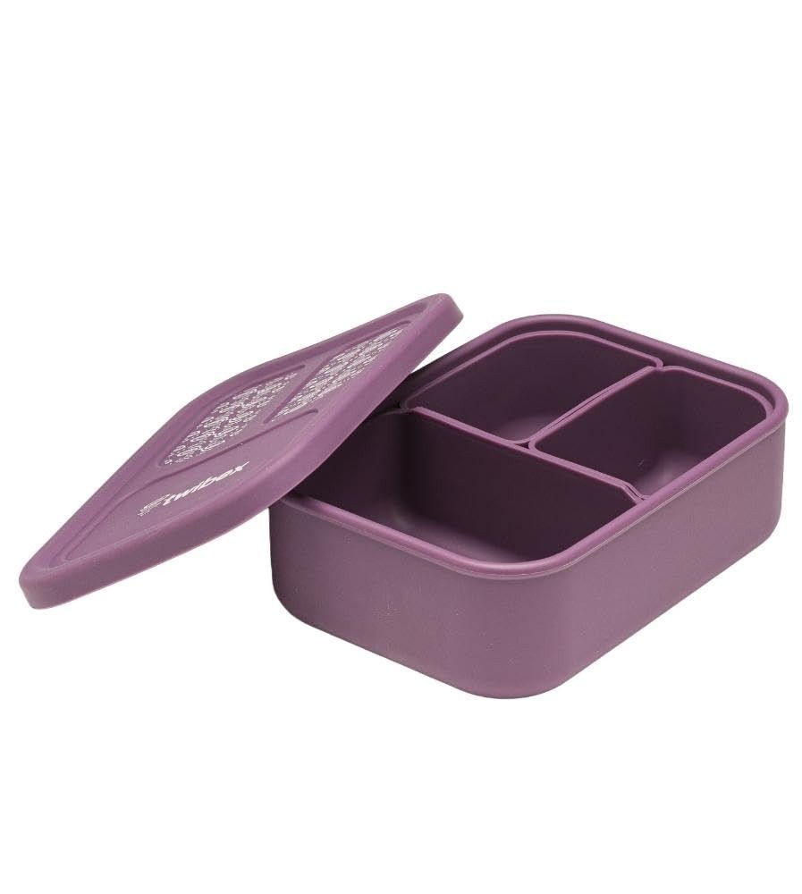 Lancheira Bento Box em Silicone Twibex Lilás - Prática, Segura e Versátil