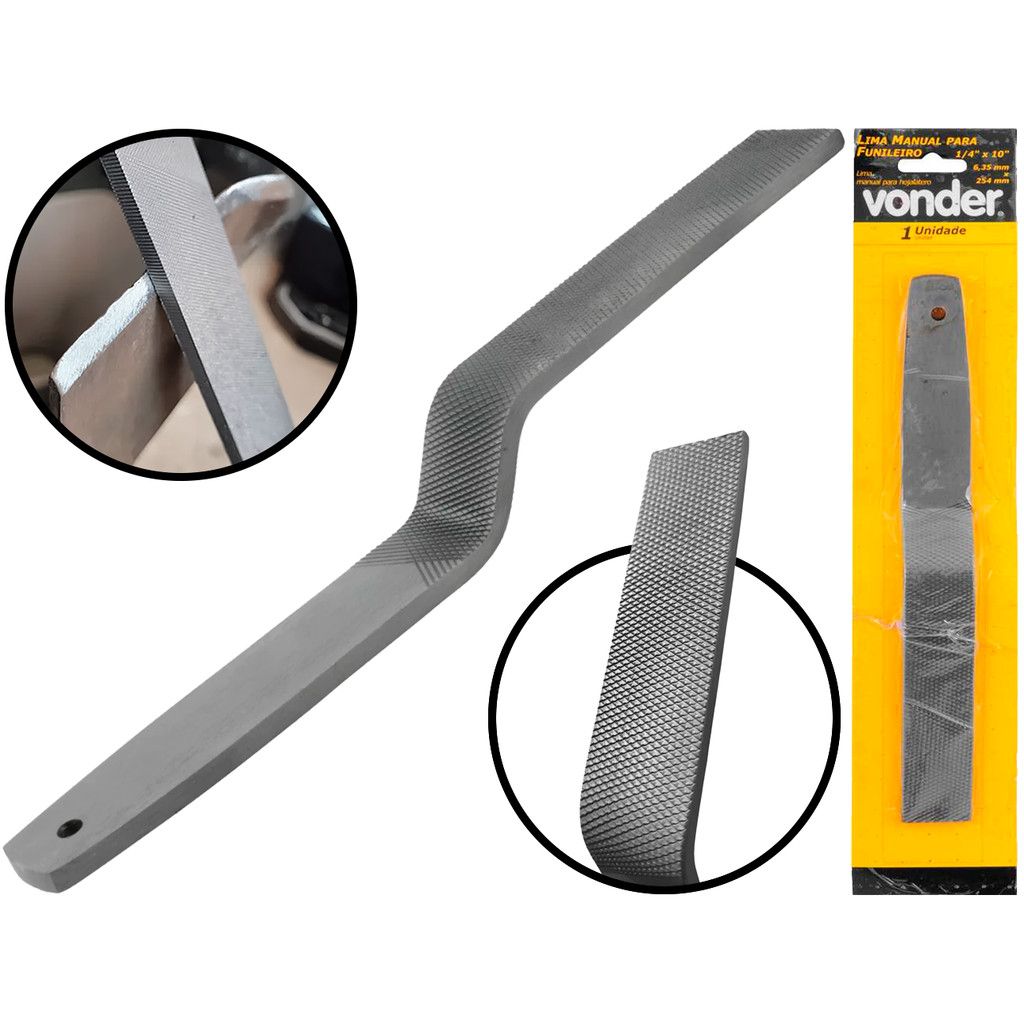 Lima Manual Vonder 10”: Desbaste e Acabamento Profissional