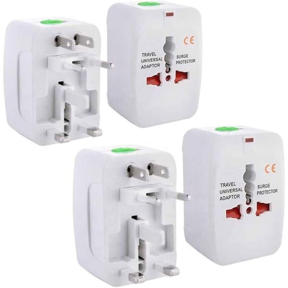 Kit 2 Adaptadores de Tomada Universal Bivolt: Sua Viagem Sem Limites!