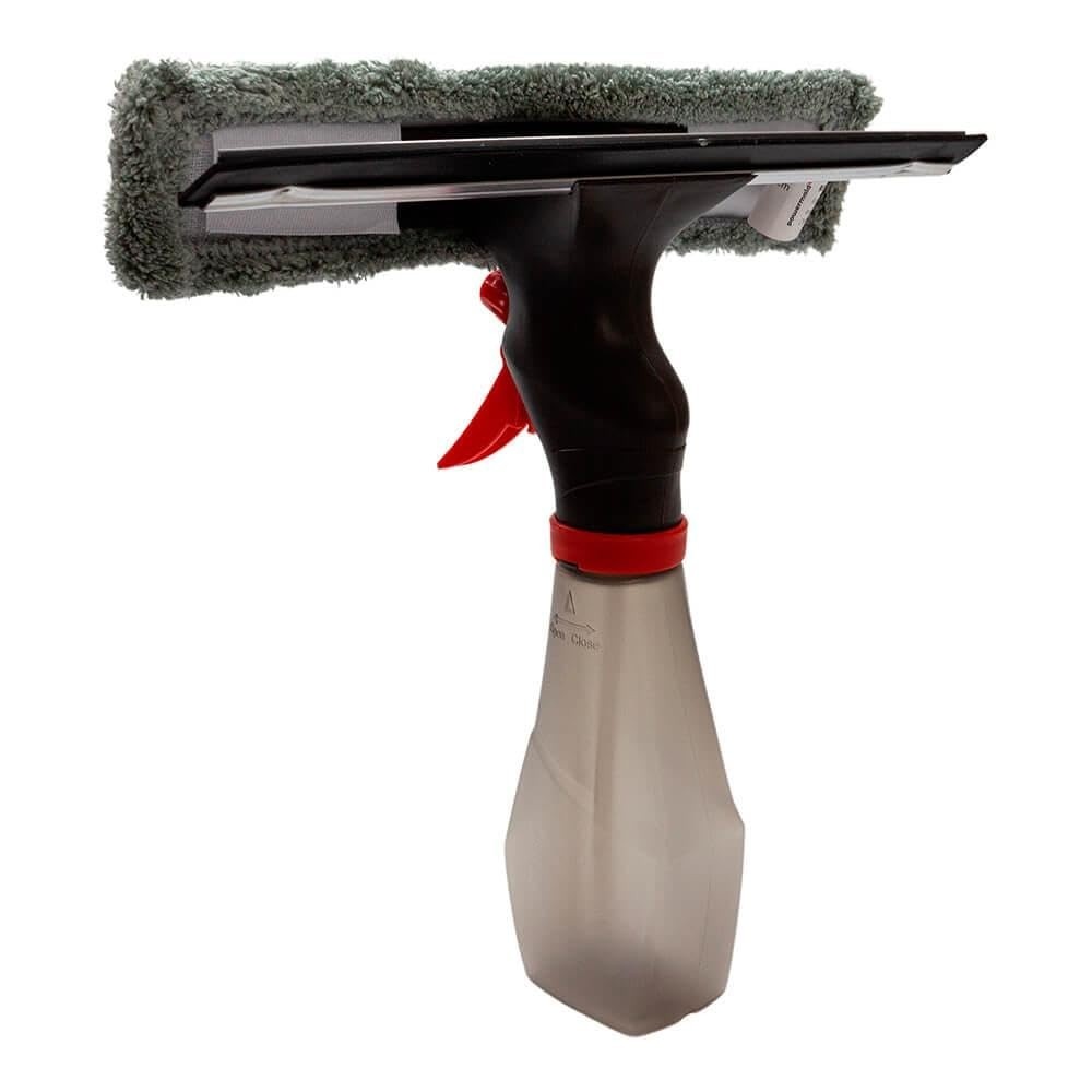 PowerMop 3 em 1 - Limpa Vidros com Spray, Esfregão e Rodo - Vermelho e Cinza