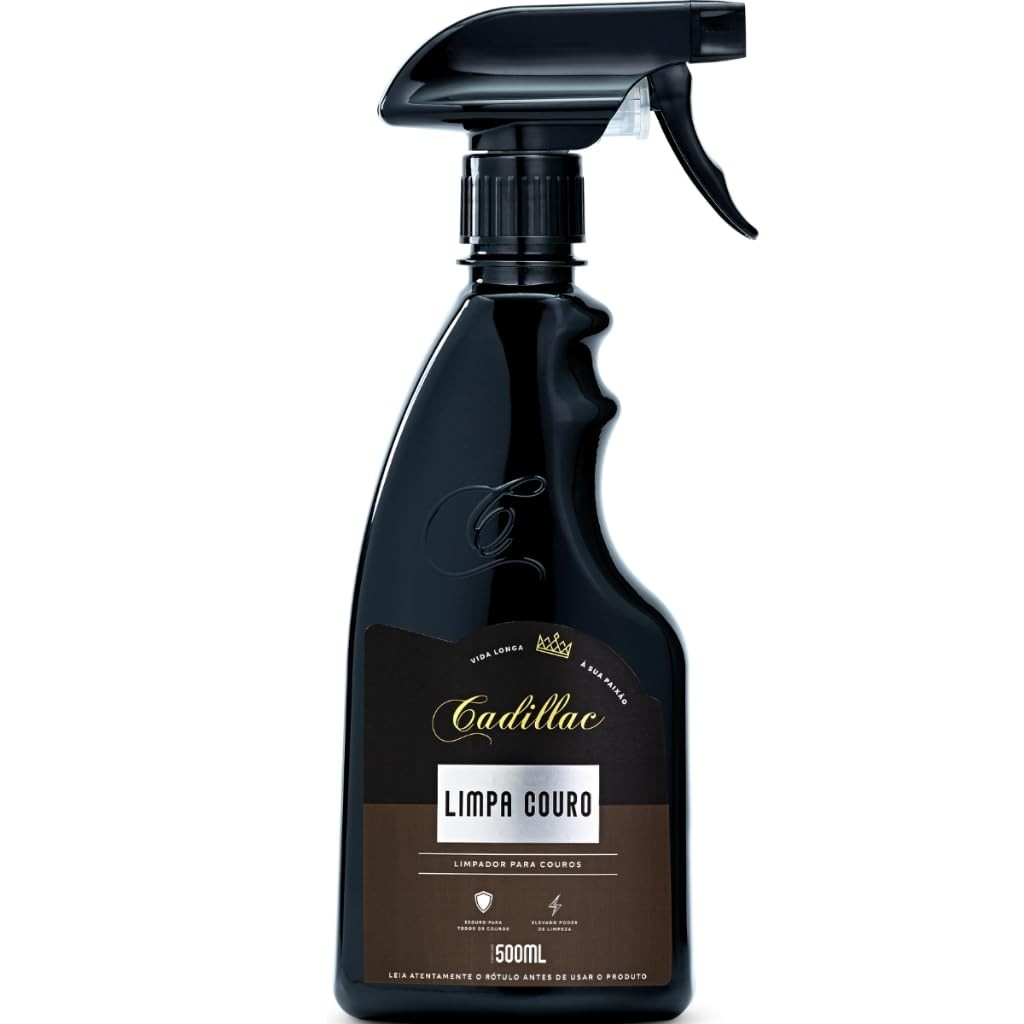 Limpa Couro Cadillac 500ml: Revitalize Bancos, Bolsas e Sapatos de Couro