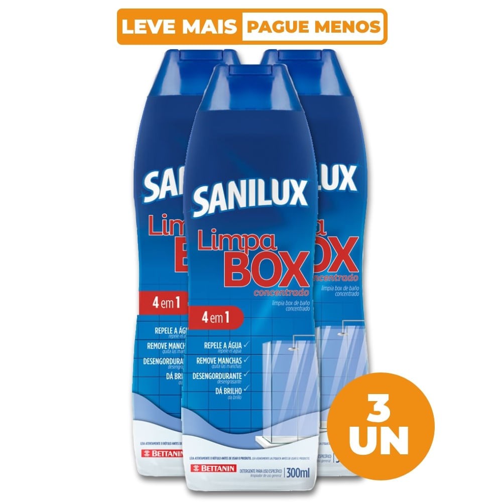 Limpa Box Sanilux: Limpeza 4 em 1!