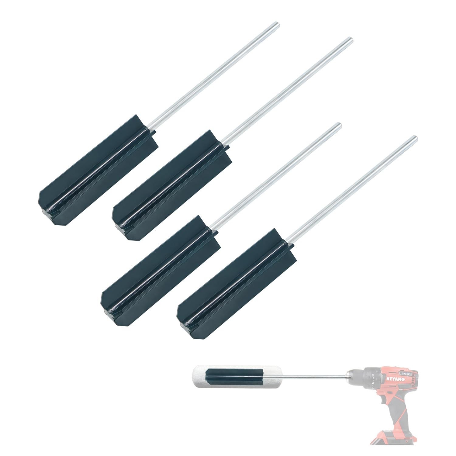 Limpador de Rolo de Pintura com Furadeira - 4 Peças | Limpeza Rápida e Eficiente para Rolo de 22 a 45 cm