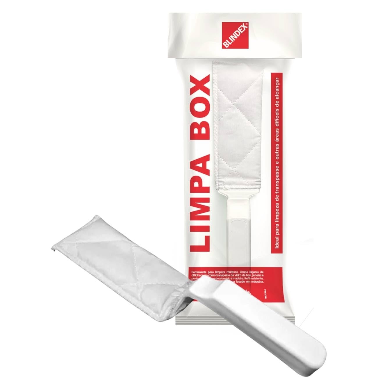 Limpador de Box e Vidros Blindex - Espátula de Transpasse com Refil Resistente