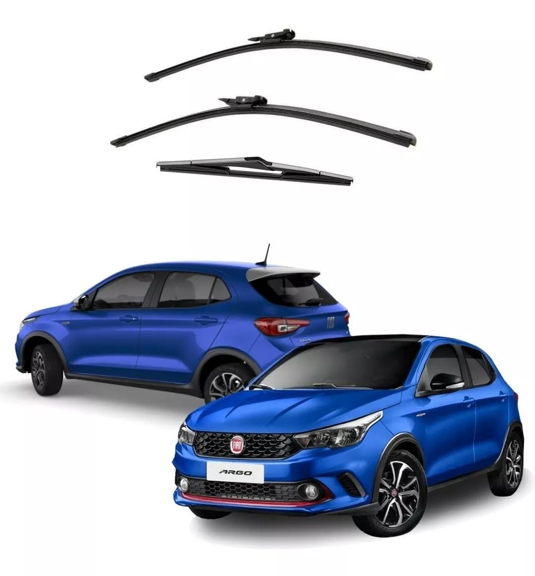 Kit Palheta Limpador Parabrisa Fiat Argo (2018-2022) - Dianteira + Traseira Original