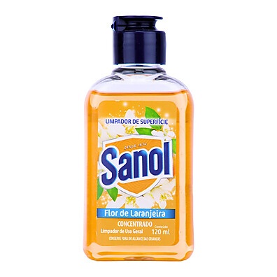 Limpador Sanol Flor de Laranjeira 120ml: Limpeza Perfumada
