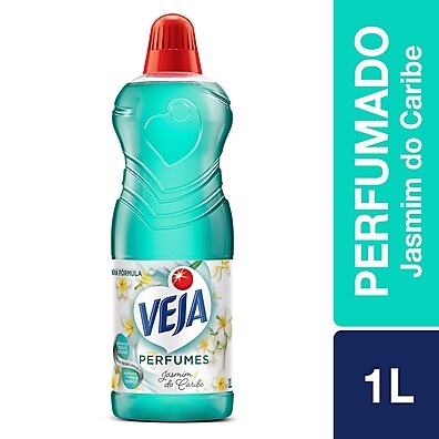 Limpador Veja Jasmim do Caribe 1L: Limpeza Potente e Fragrância Exótica