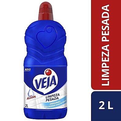 Limpador Veja Limpeza Pesada com Álcool 2L: Poder de Limpeza 2x Mais Forte
