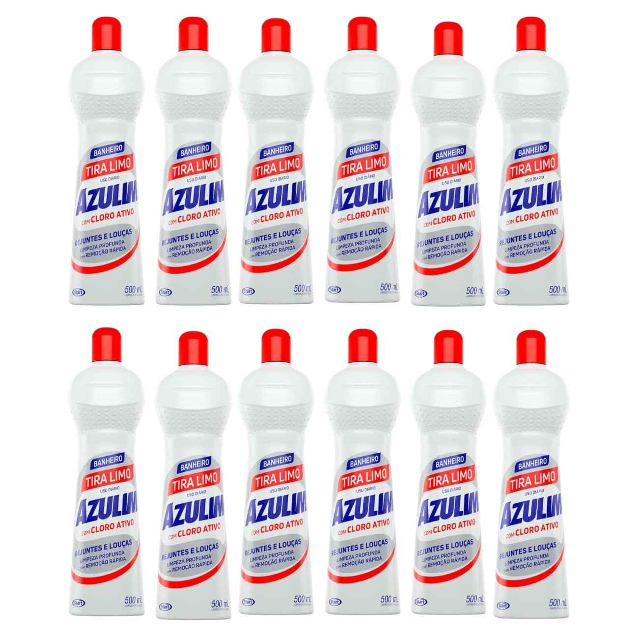 Kit com 12 Tira Limo 500ml - Limpeza Profunda de Limo e Mofo com Ação Rápida