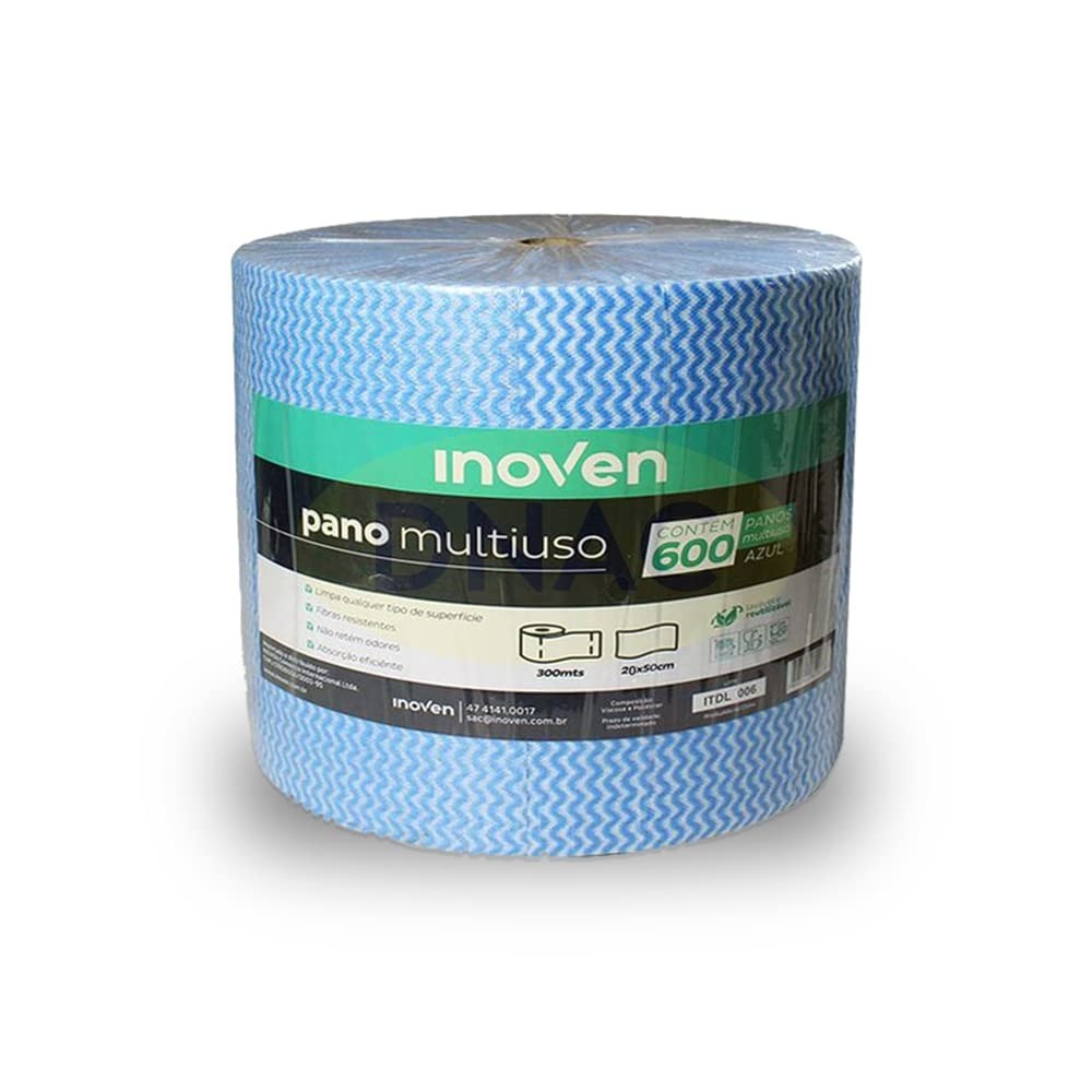 Pano Perfex Multiuso Reutilizável - Rolo 300m para Limpeza Inteligente