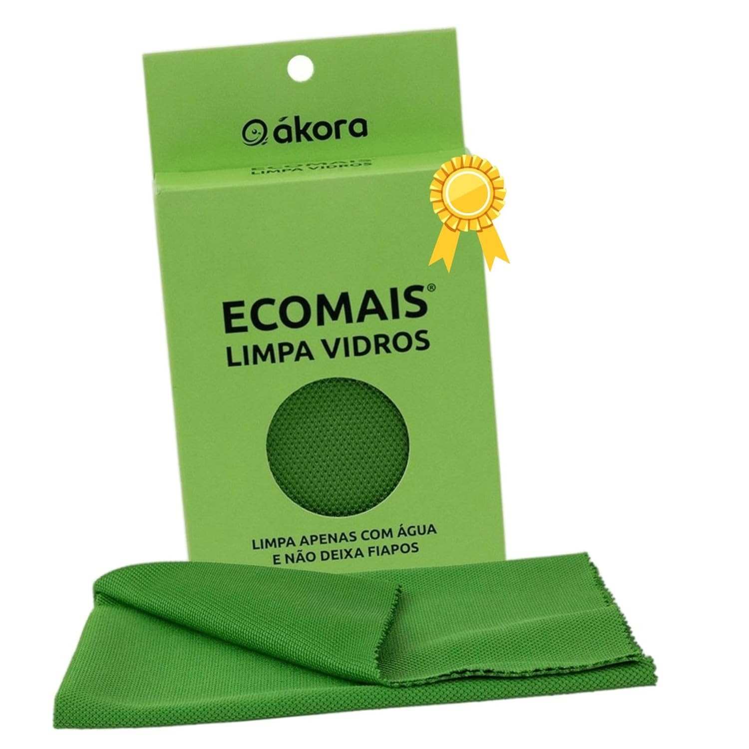 ECOMAIS Pano Limpa Vidro - Limpeza Impecável e Sem Riscos para Janelas e Espelhos