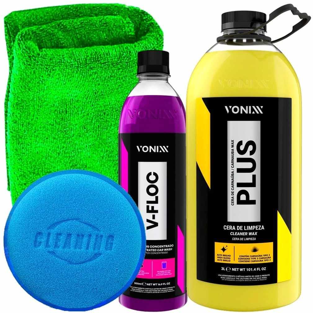 Kit Essencial Estética Automotiva Vonixx: Limpeza Profunda e Brilho Impecável