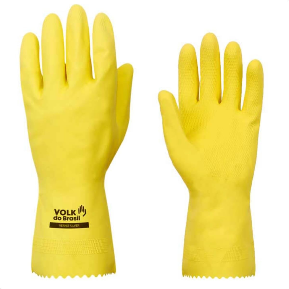 Luva Latéx Antiderrapante Verniz Silver Antialérgica Limpeza Slim