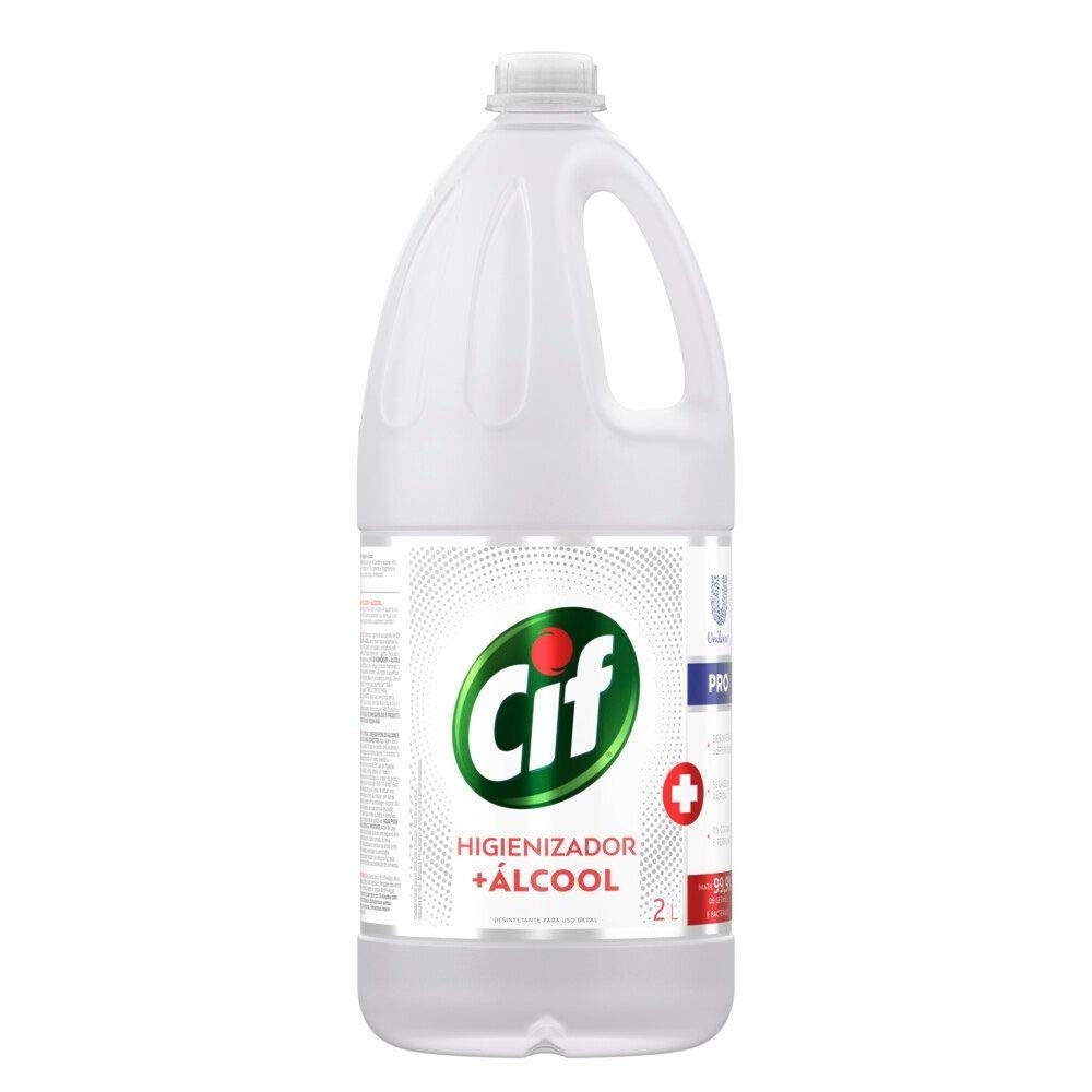 Cif Higienizador + Álcool Profissional Sem Perfume 2L - Limpeza Profunda e Segura