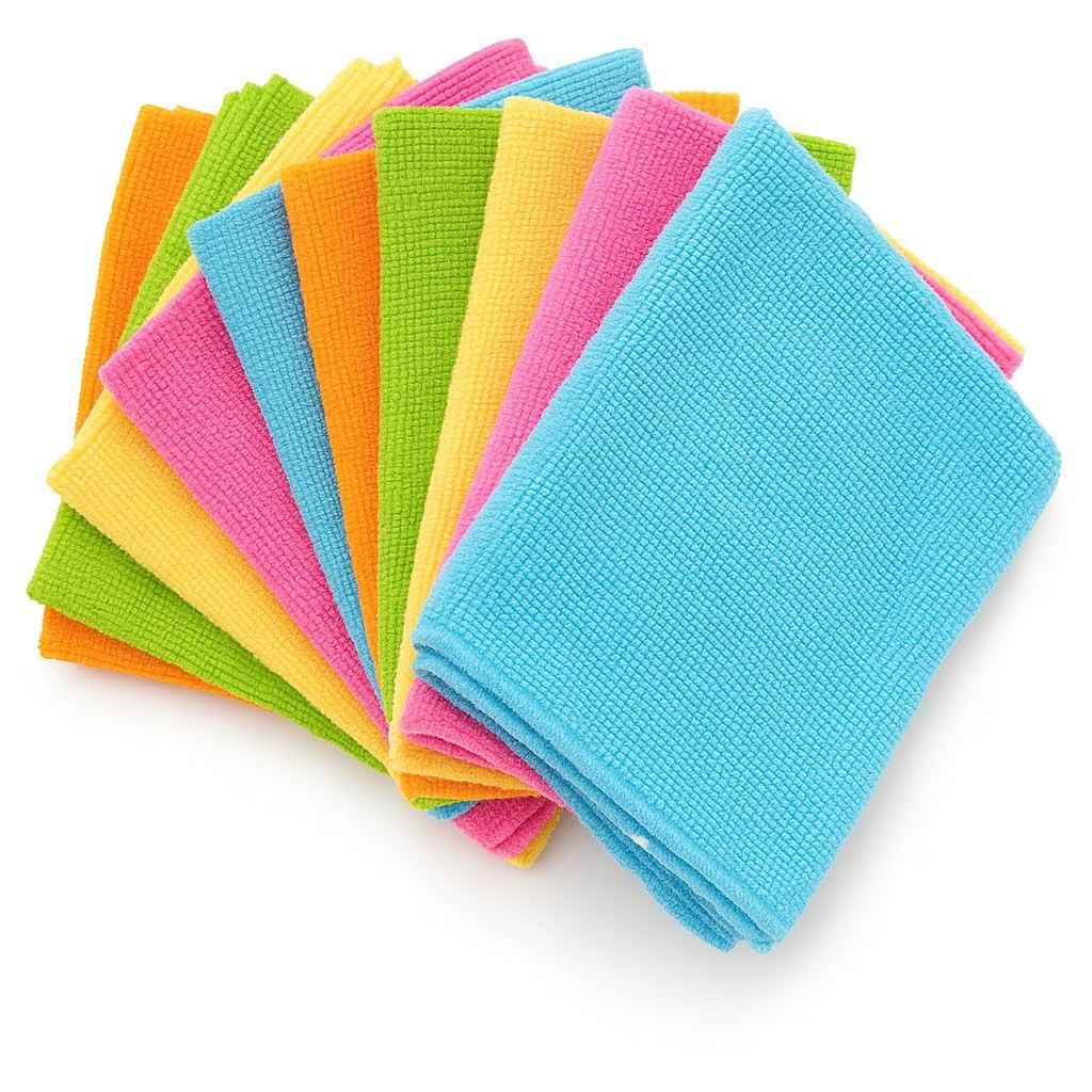 Kit 5 Panos de Microfibra para Limpeza Pesada - Multiuso e Reutilizável 25x25cm