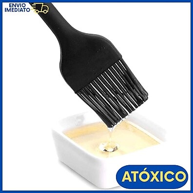 Kit 4 Pincéis de Silicone Preto: Unte Formas e Massas com Fácil Limpeza