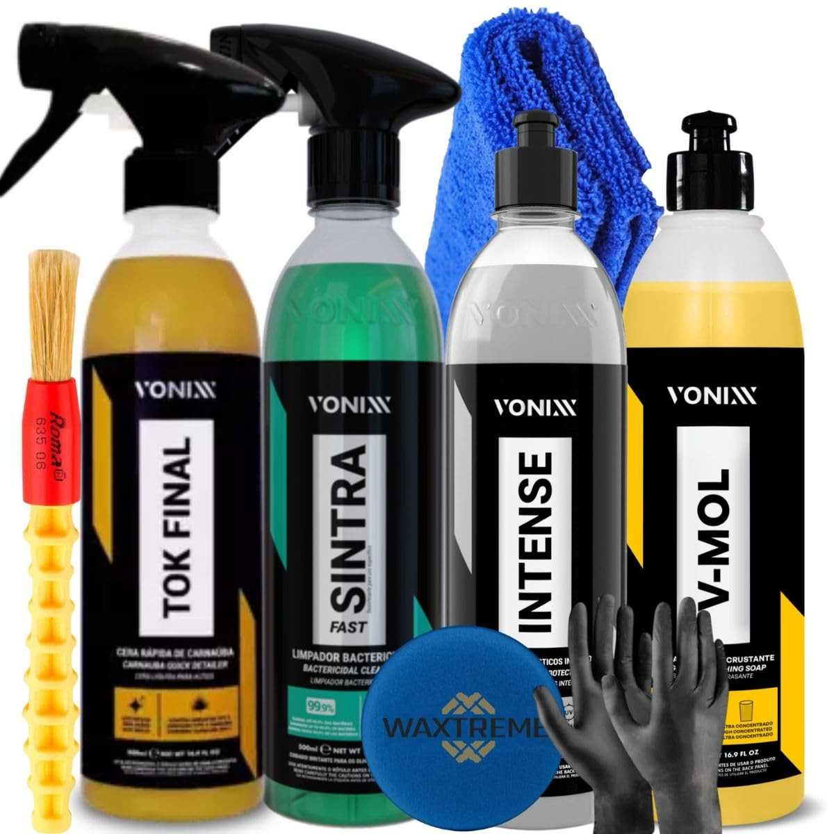 Kit Profissional Vonixx: Limpeza Completa e Brilho Impecável para Seu Carro