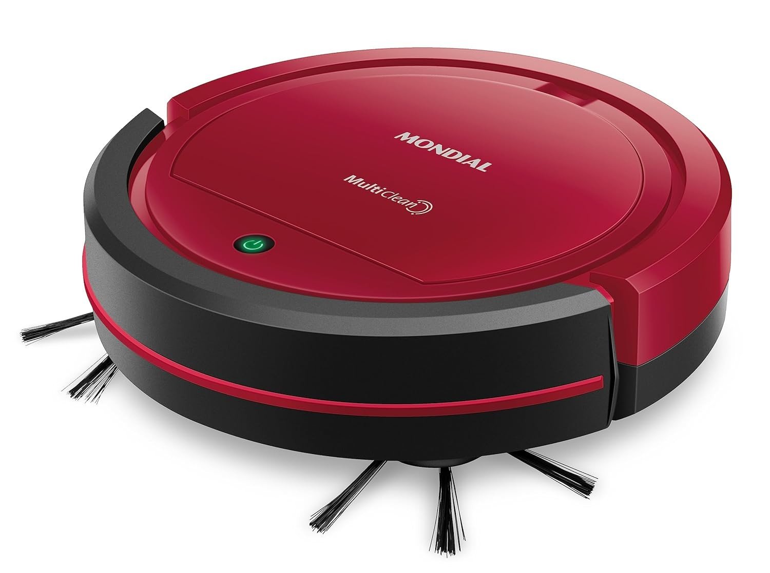 Robô Aspirador Mondial MultiClean RB-09 - 30W, Bivolt, Vermelho/Preto | Limpeza Inteligente com Função Mop