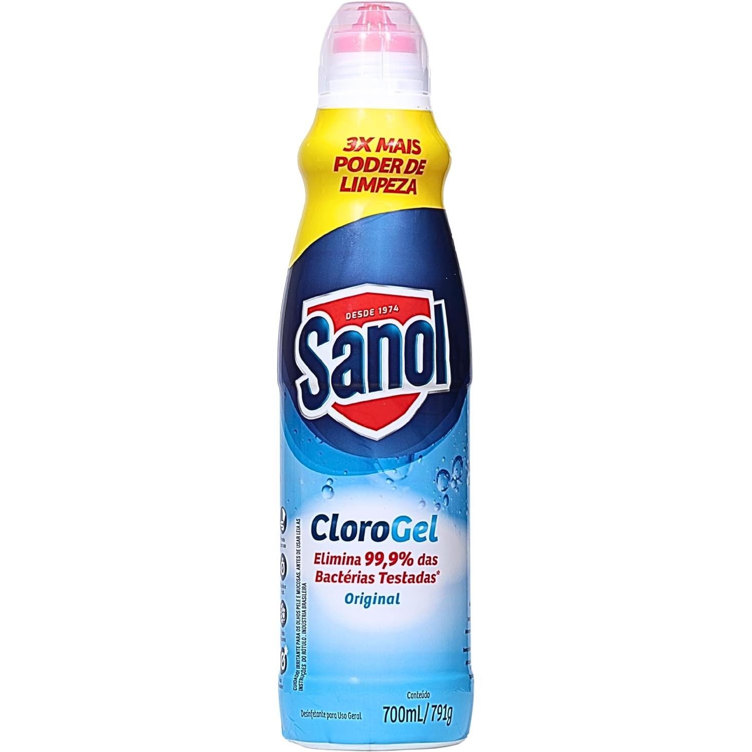 Cloro Gel Sanol 700ml - Limpeza Profunda e Desinfecção Total para Sua Casa
