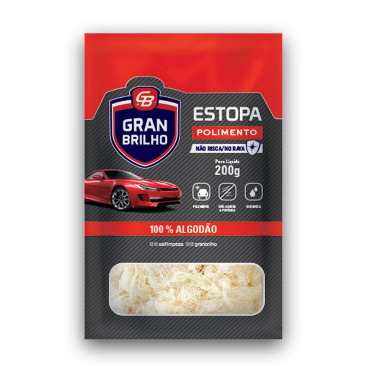 Estopa Gran Brilho 200g: Polimento Perfeito e Limpeza Sem Riscos para Seu Veículo