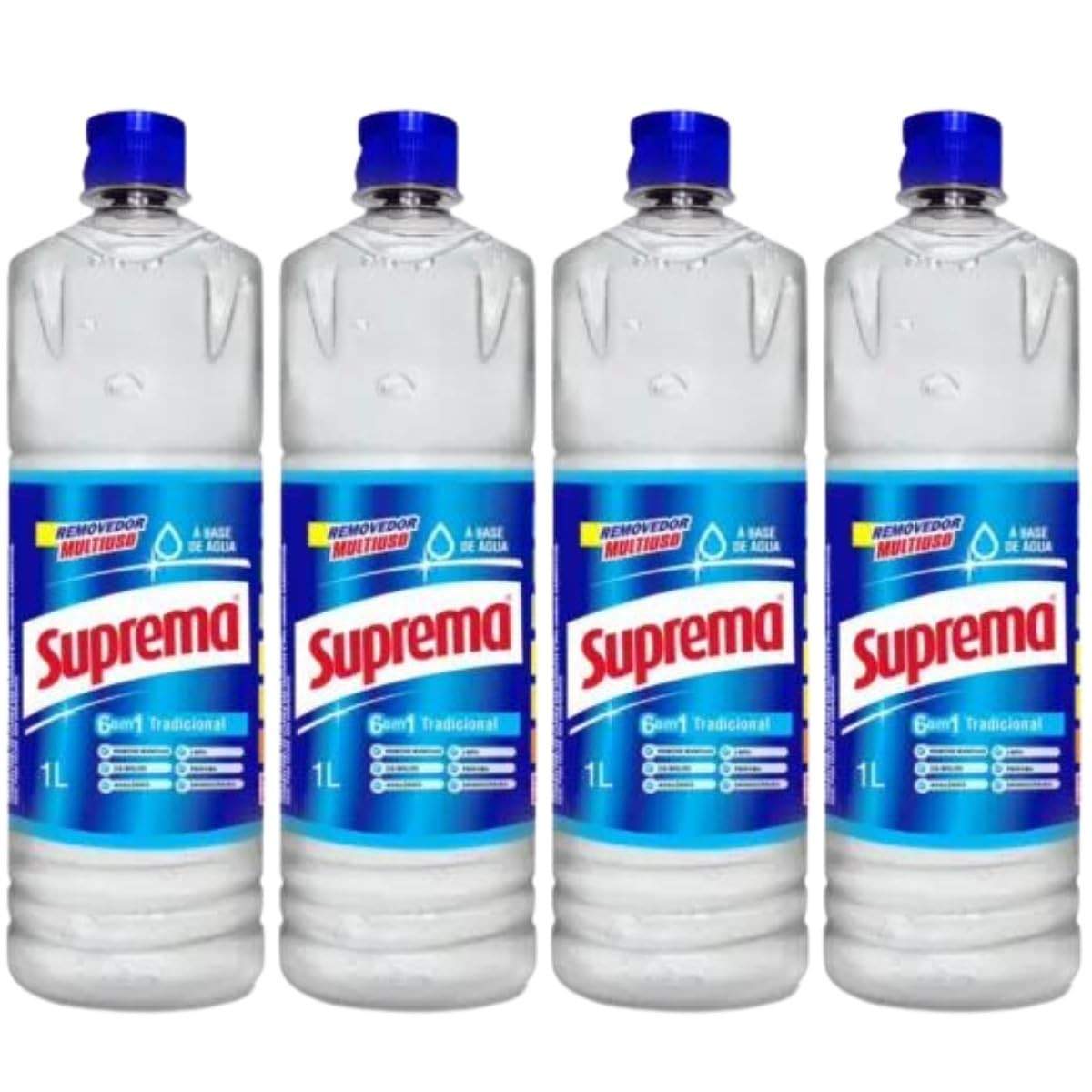 Kit com 4 Removedores Suprema Tradicional 1L - Limpeza Profunda e Eficaz