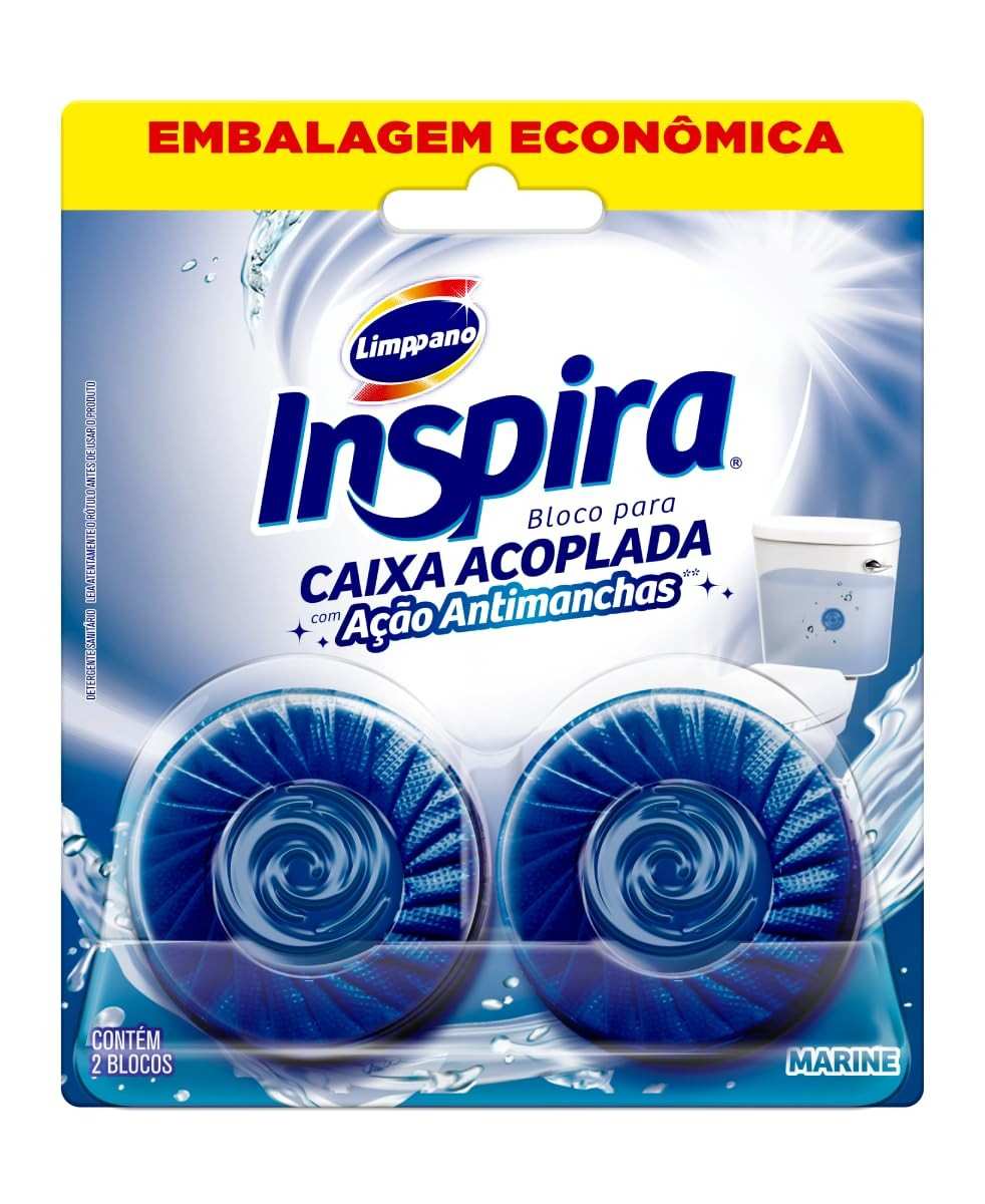 Limppano Bloco para Caixa Acoplada Marine - 2 Unidades | Limpeza Eficiente e Duradoura