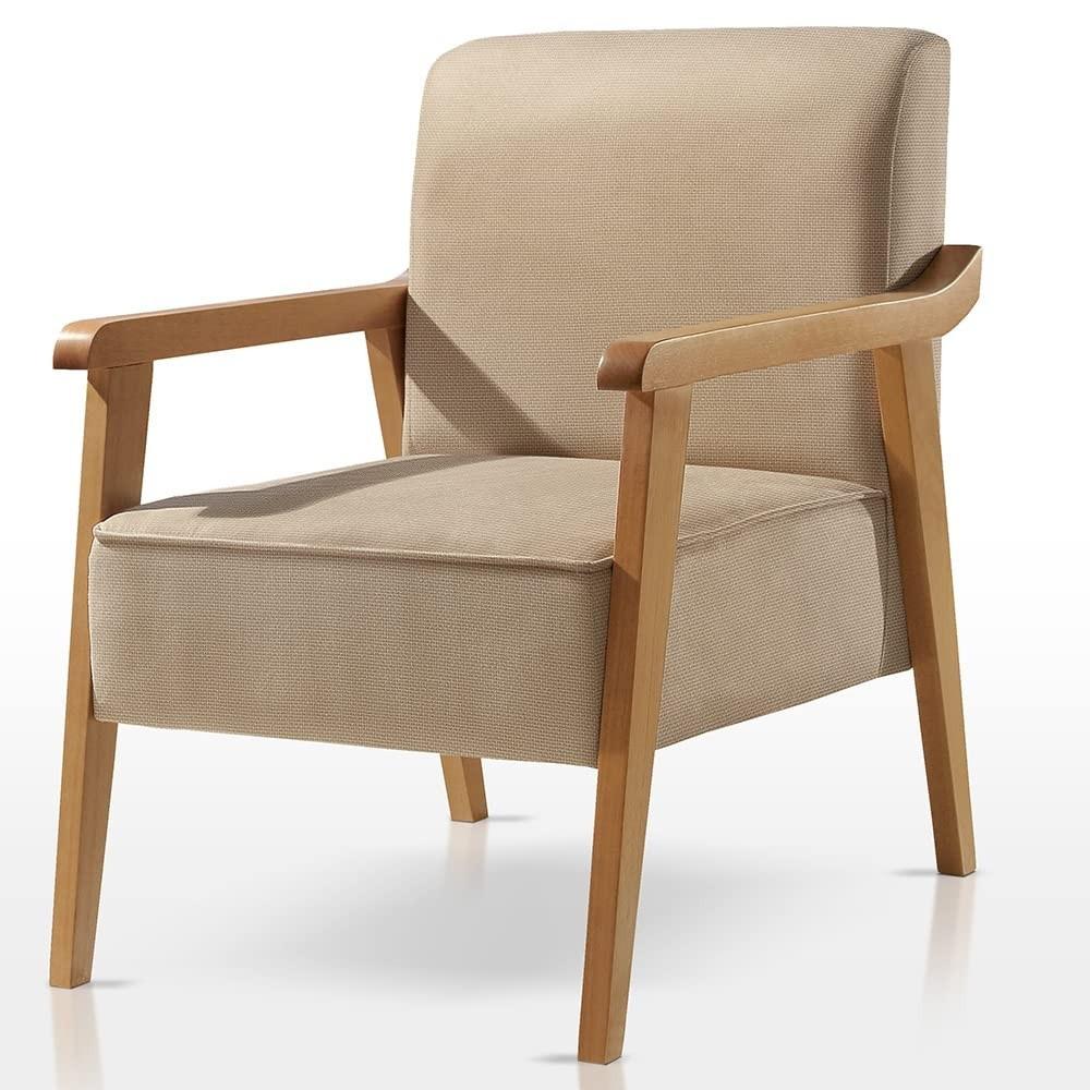 Poltrona Lina Agarb Decor Cor:Linho Bege