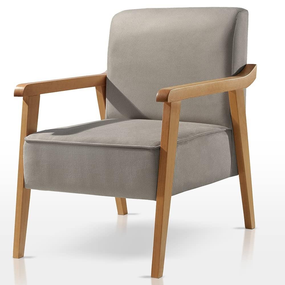Poltrona Lina Agarb Decor Cor:Linho Cinza