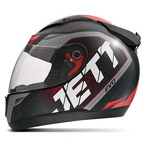 Capacete Fechado Pro Tork Jett Evo Line Vermelho Brilhante - Segurança e Estilo para Sua Pilotagem