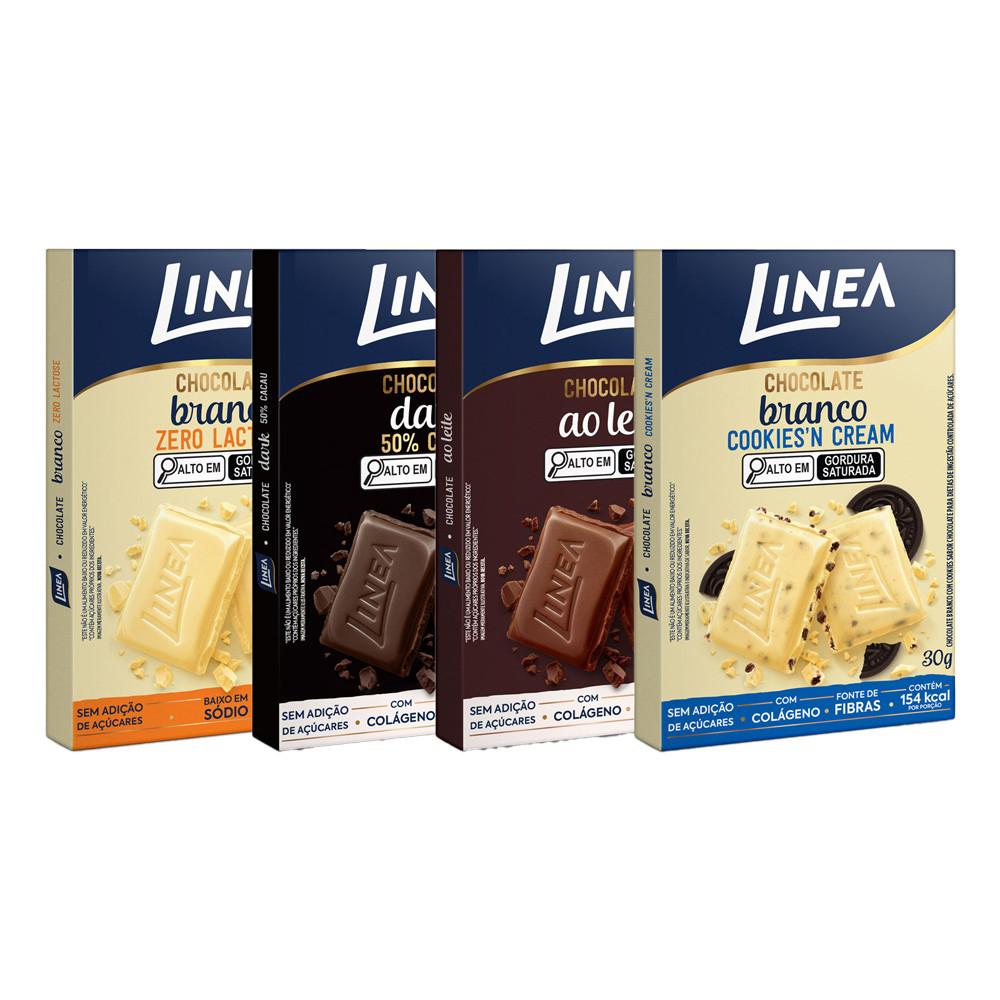 Linea: Kit 4 Chocolates 30g - Sabores Incríveis!