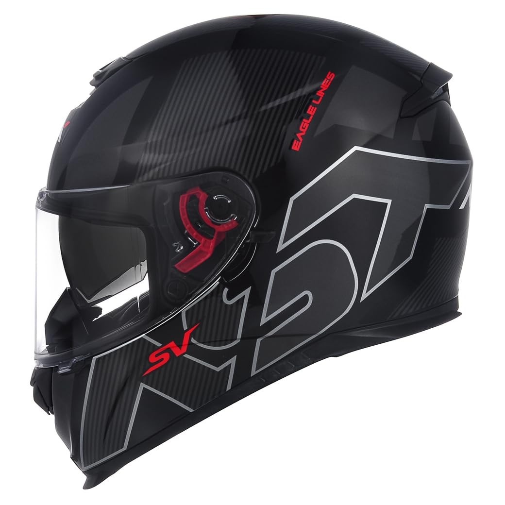 Capacete ASX Eagle SV Lines Grafite: Segurança e Estilo com Viseira Solar Integrada