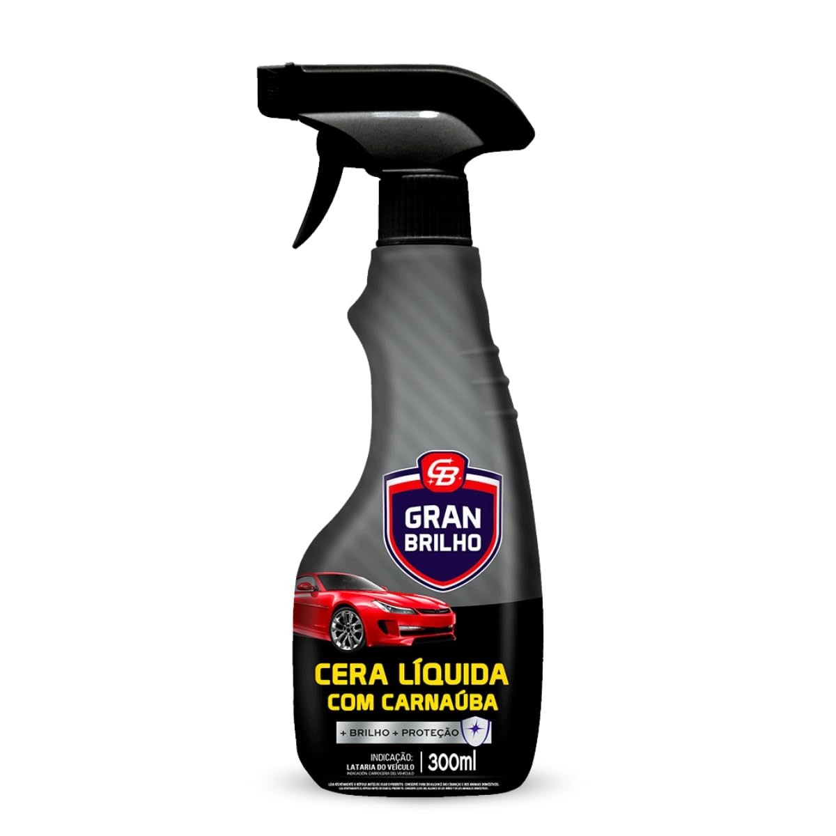 Cera Automotiva Líquida Carnaúba com Gatilho Gran Brilho 300ml - Brilho Intenso e Proteção Total para Seu Veículo