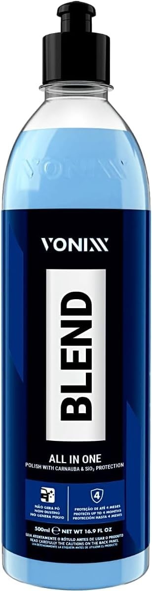 Vitrificador Blend Vonixx: Cera Líquida Carnaúba + Sílica para Brilho Intenso e Proteção Duradoura (500ml)