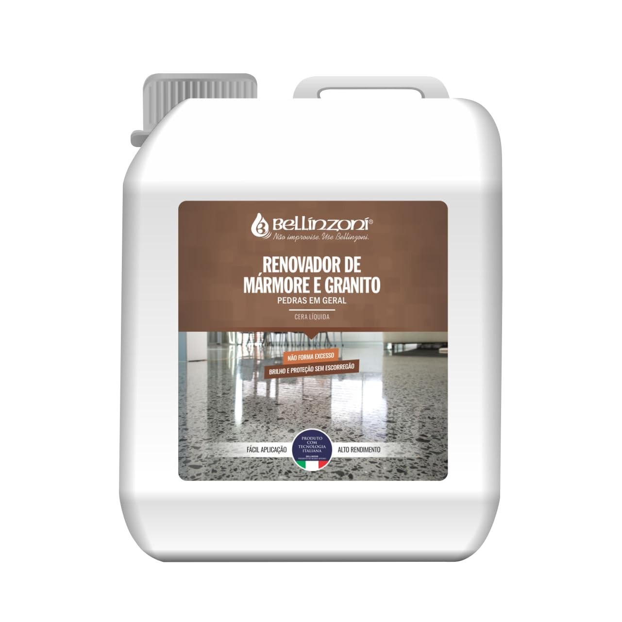 Renovador de Mármore e Granito BZ Líquido - Brilho e Proteção para Superfícies de Luxo - 1L