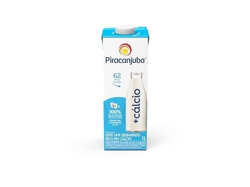 Piracanjuba Leite Desnatado + Cálcio 1L Contagem De Unidades: 1.0 Litro No Itens: 1