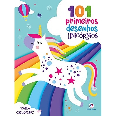 Livro 101 Desenhos de Unicórnios para Colorir