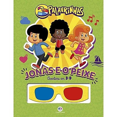 Livro 3 Palavrinhas - Jonas e o Peixe: Diversão e Aprendizado em 3D