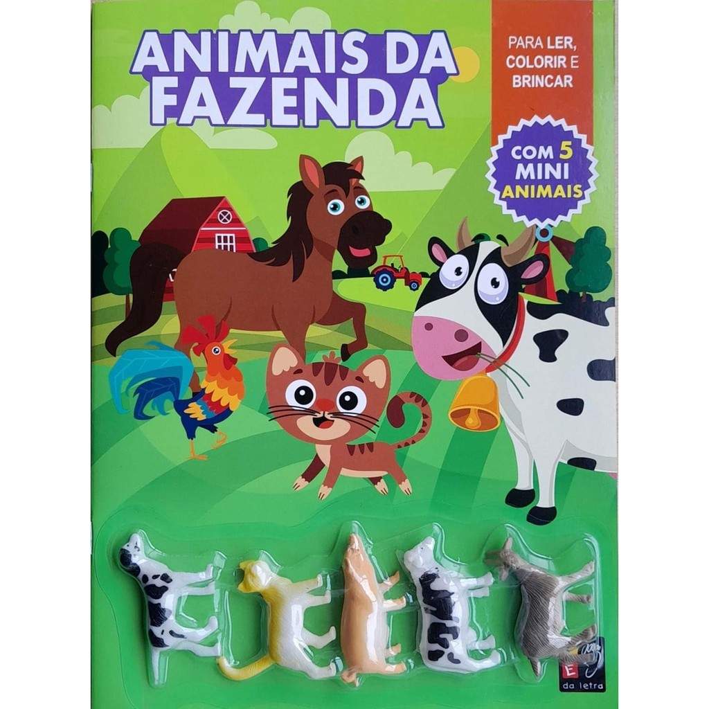 Livro Animais da Fazenda: Colorir, Ler e Brincar!