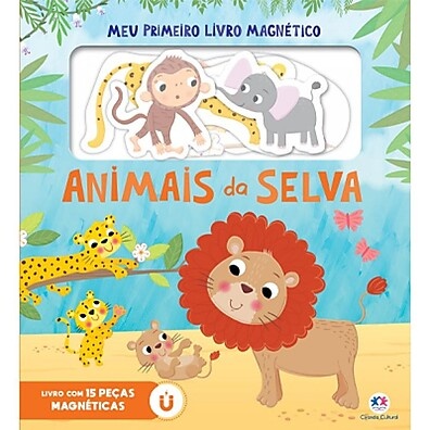 Livro Animais da Selva Magnético: Aventura e Diversão!