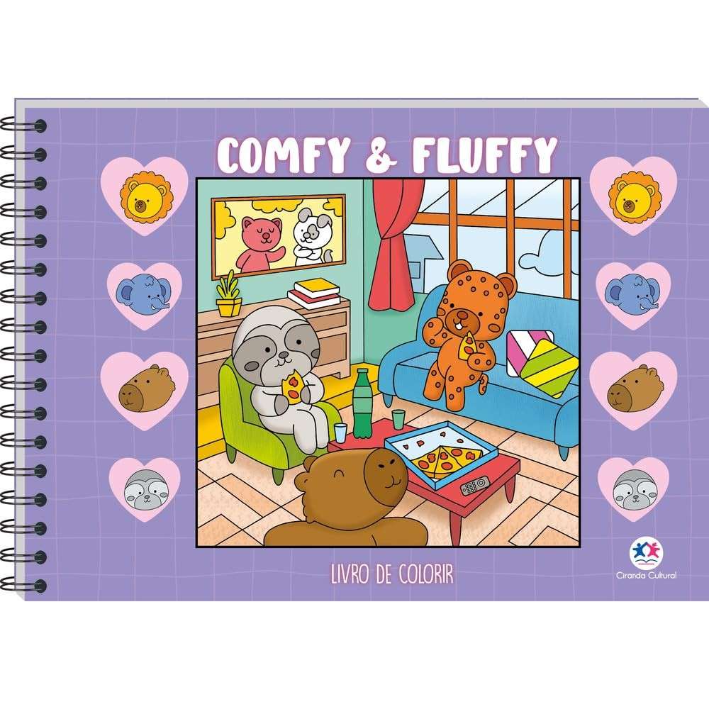Livro Comfy and Fluffy Purple - Relaxamento Através da Arte